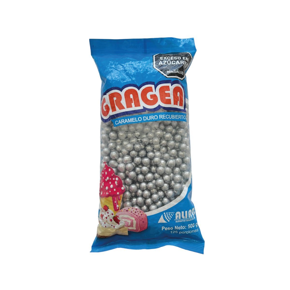 Gragea Perla Plateada N°8 ALIAN 500 gr. – Mundo Huevo
