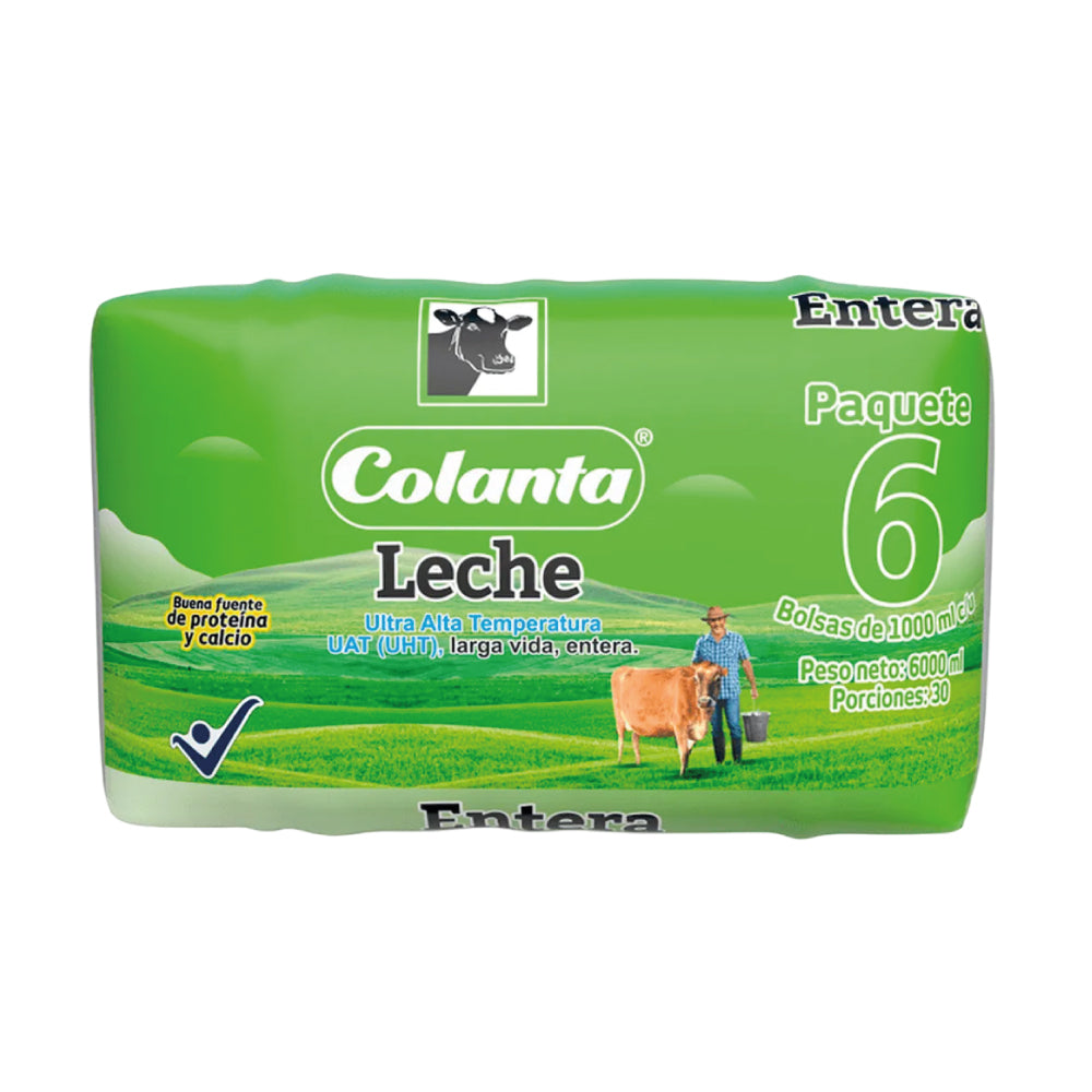 Leche entera Colanta 6 unidades 1.000 ml. – Mundo Huevo