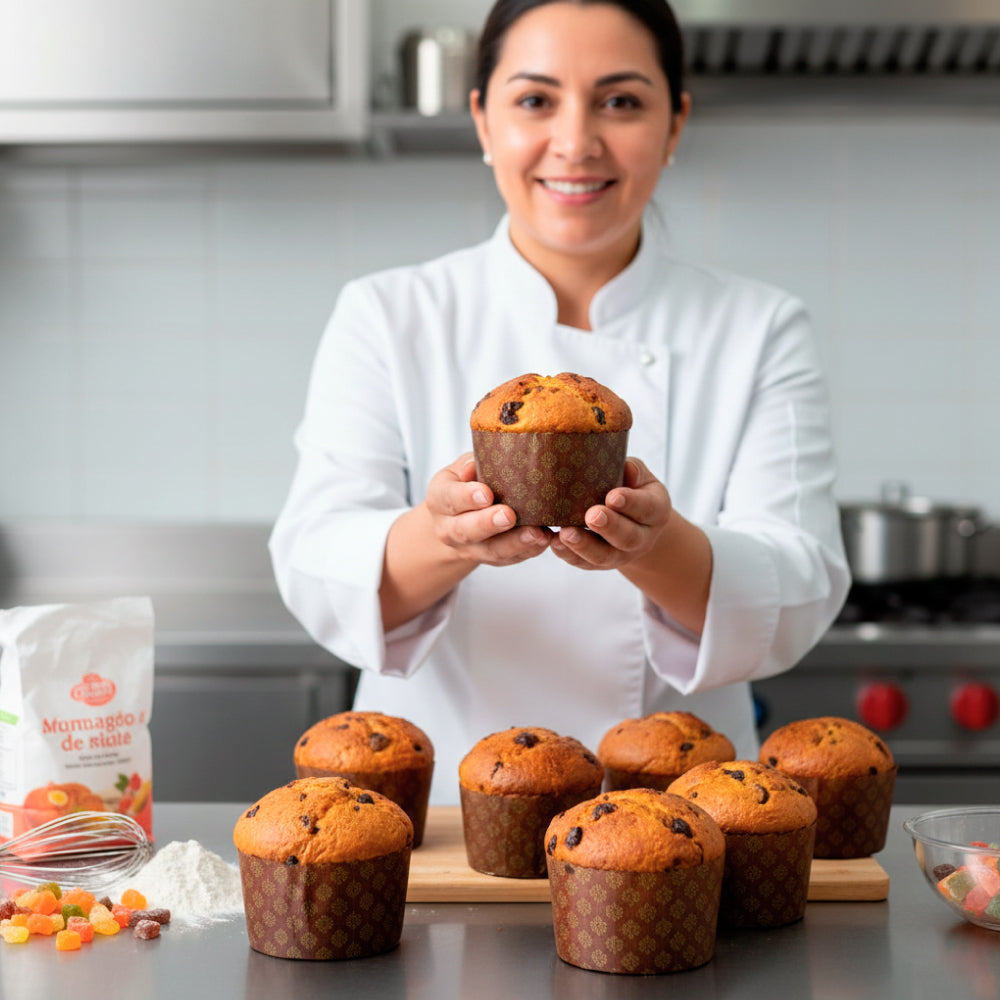 Panettone Redondo de 80 Gr a 100 Gr