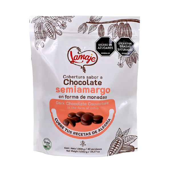 Cobertura Chocolate Semiamargo 1 Kg Lamaje
