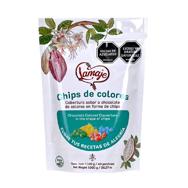 Chips de Chocolate Colores 1 Kg Lamaje