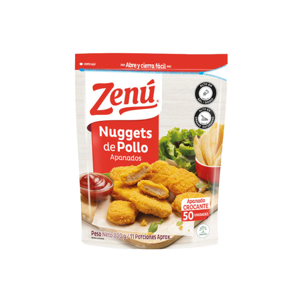 Nuggets de pollo Zenú por 800 gr. 50 unds.