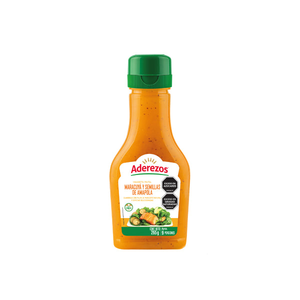 Vinagreta frutal maracuyá y semillas de amapola Aderezos 265 gr