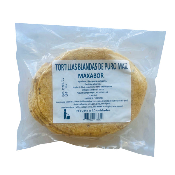 Tortilla de Maíz X 20 Unds Maxabor