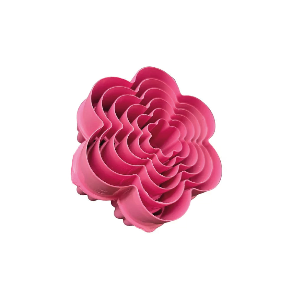 Cortadores Plástico Flor Doble Servicio X 6 Unds.