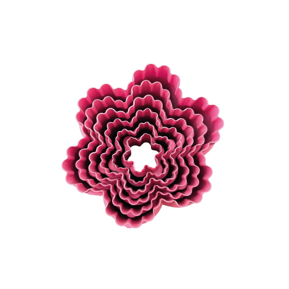 Cortadores Plástico Flor Doble Servicio X 6 Unds.