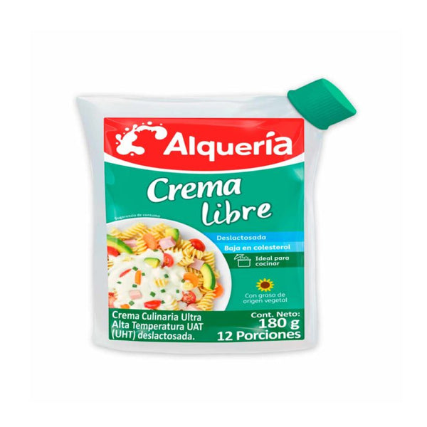 Crema de Leche Deslactosada Alquería 180 Gr