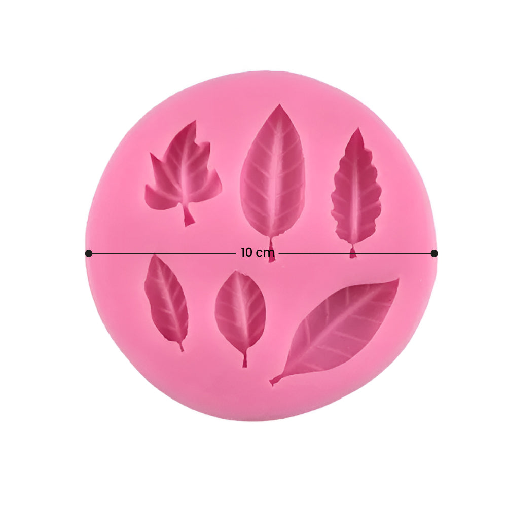 Molde de Silicona Hojas X 6 Cavidades