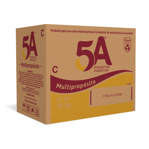 Margarina Multipropósito 5A Caja x 15 Kg Team Foods