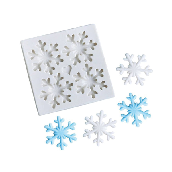 Molde de Silicona Copo De Nieve X 4 Cavidades