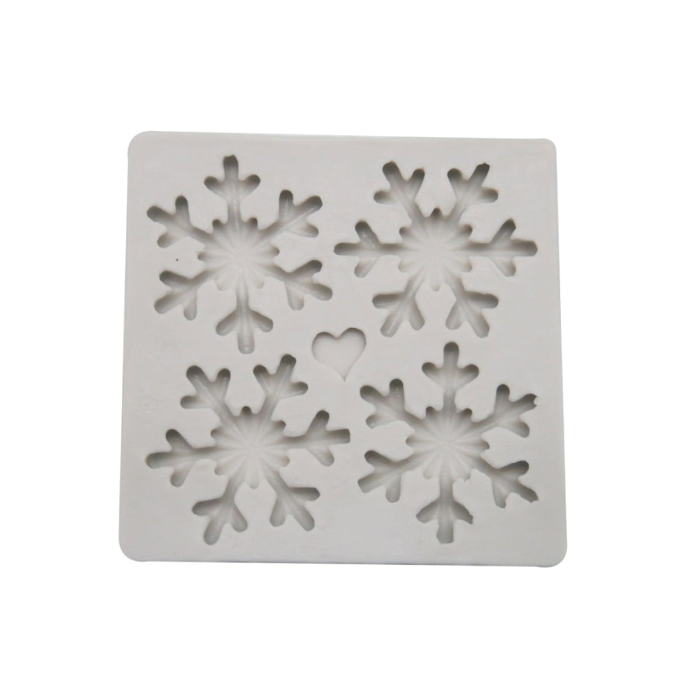 Molde de Silicona Copo De Nieve X 4 Cavidades