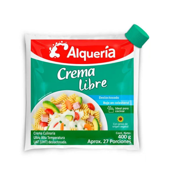 Crema de Leche Deslactosada Alquería 400 Gr