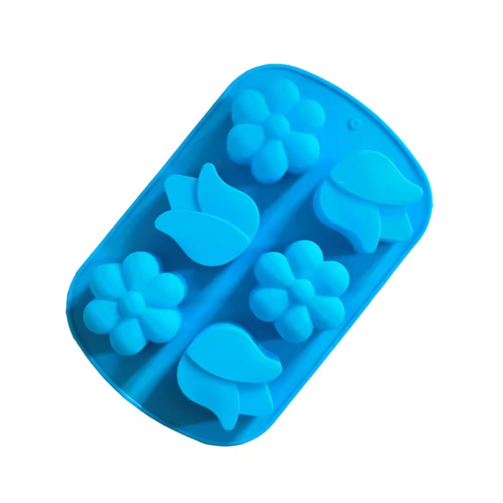 Molde de Silicona Flores X 6 Cavidades