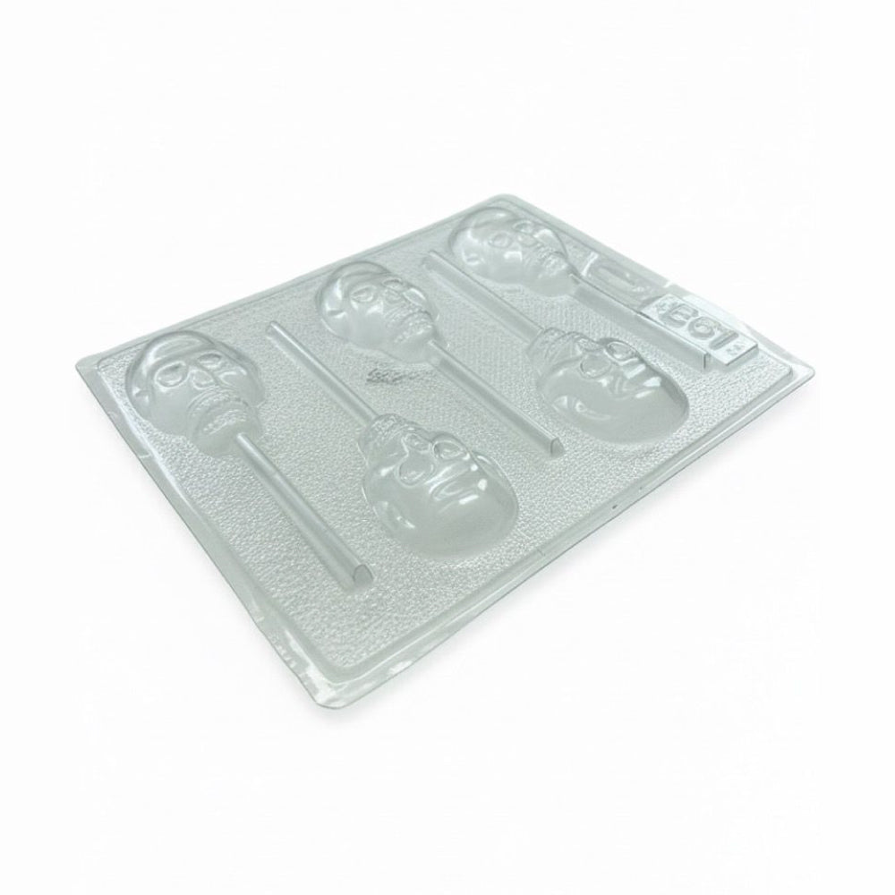 Molde de Acetato Paleta Calavera X 5 Cavidades