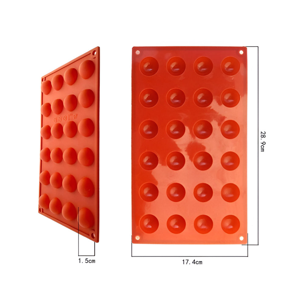 Molde de Silicona Semiesfera X 24 Cavidades