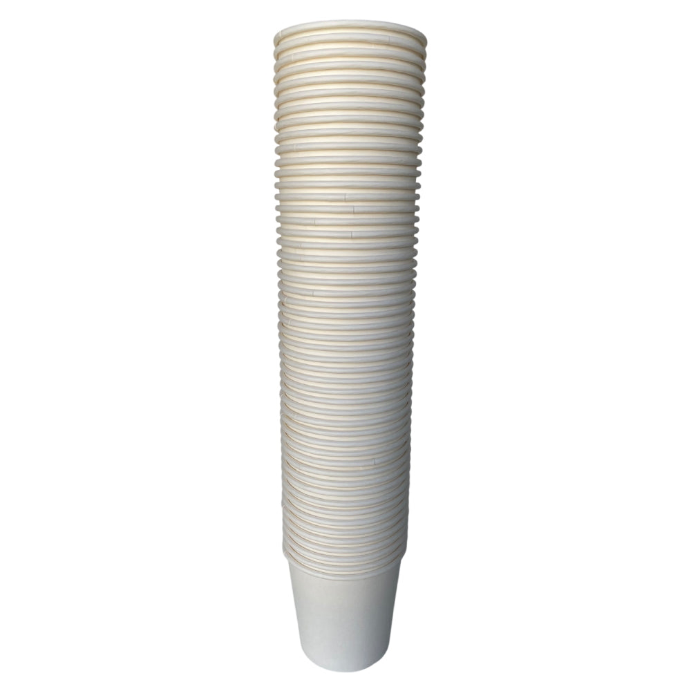 Vaso 6 Onzas Blanco Ecológico Gutvan 50 Unds