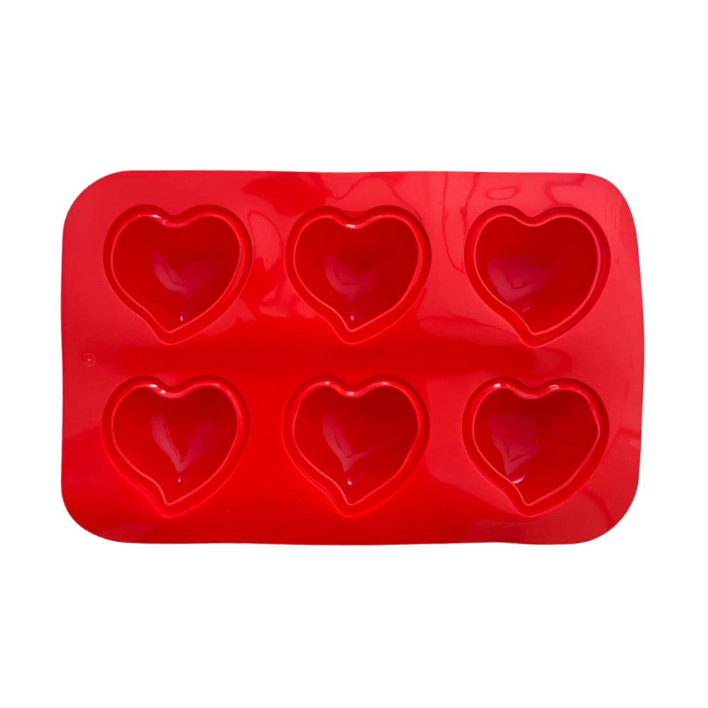Molde Silicona Corazón Postre Mousse X 6 Cavidades