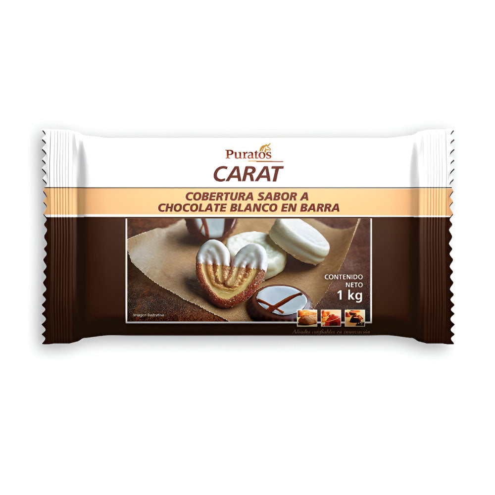 Cobertura de Chocolate Blanca Bloque Carat X 1 Kg Puratos