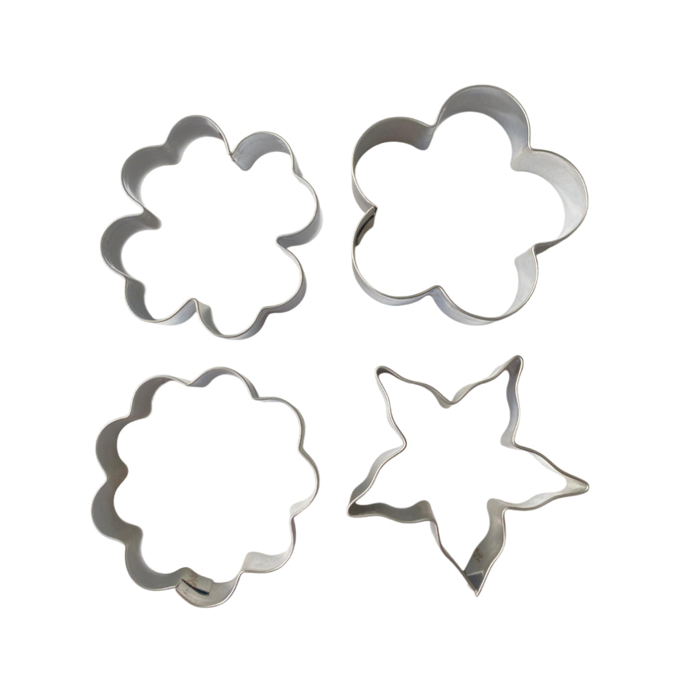 Cortador set flores 4 unidades