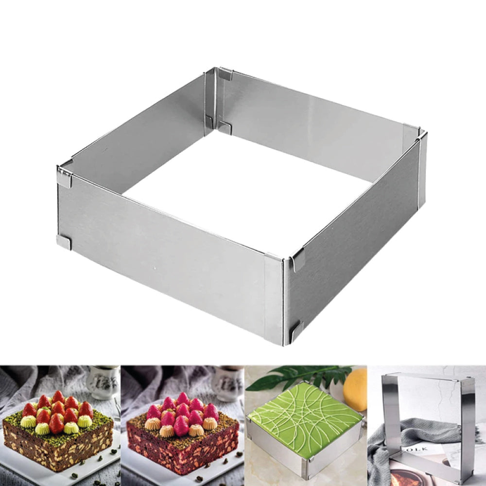 Molde Cuadrado Ajustable Acero Inoxidable