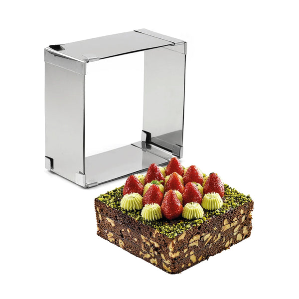Molde Cuadrado Ajustable Acero Inoxidable