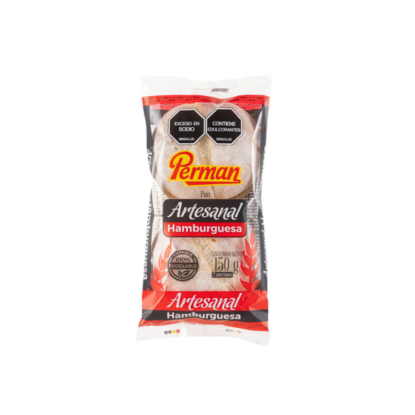 Pan Hamburguesa Artesanal Perman 2 Unidades