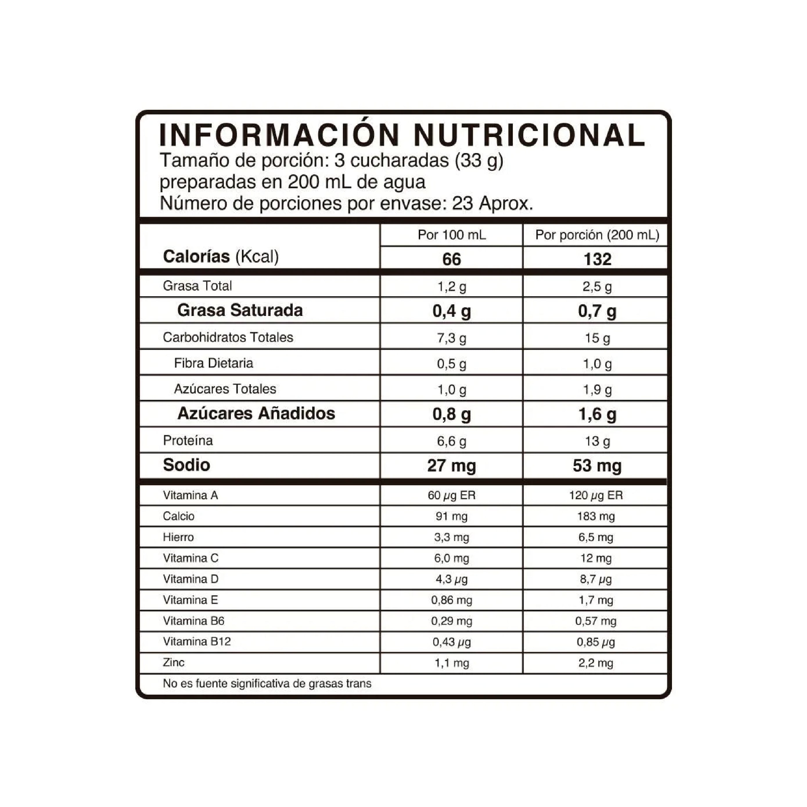 Leche de Soya Natural Toning 750 gr.