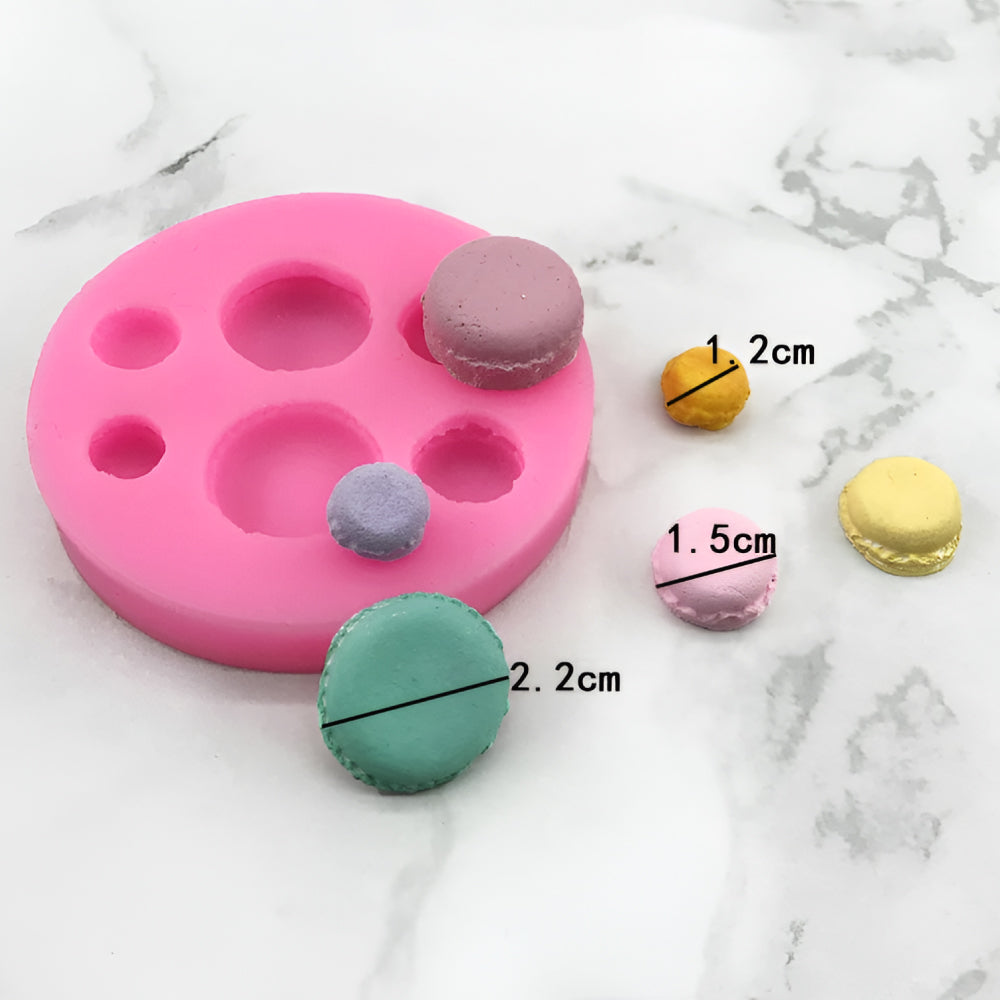 Molde de Silicona Redondo Macarons X 6 Cavidades