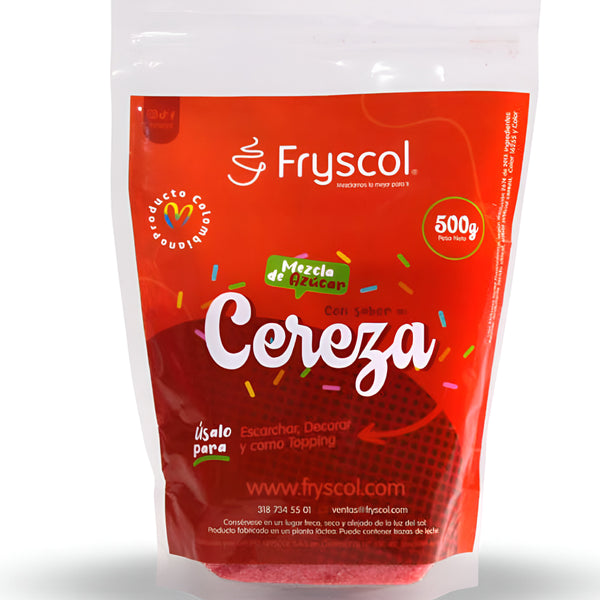 Azúcar Roja Sabor Cereza Fryscol 500 gr