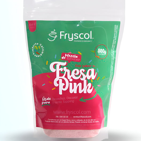 Azúcar Rosa Sabor Fresa Pink/Fresa y Canela Fryscol 500 gr