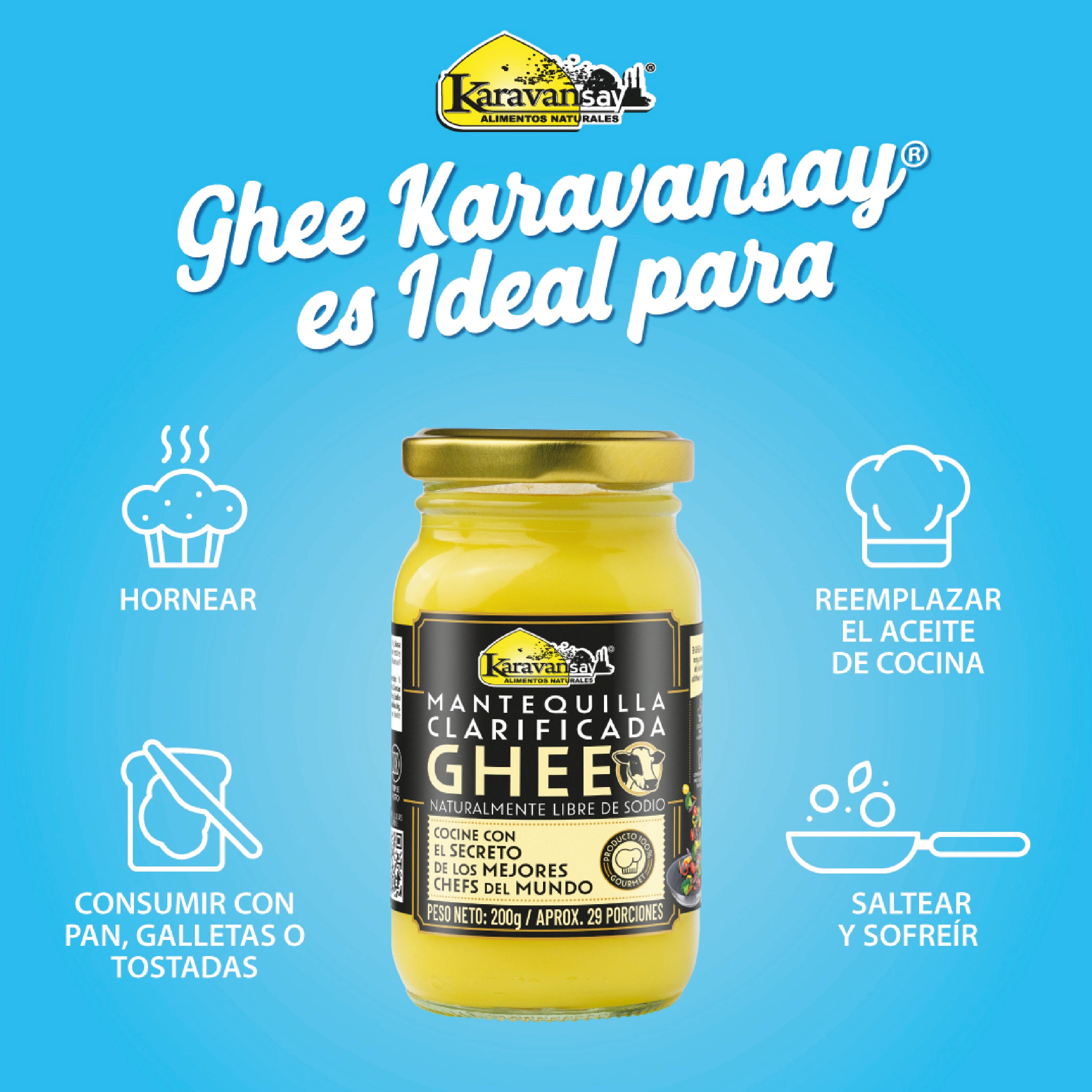 Mantequilla Clarificada GHEE 200 gr. Karavansay