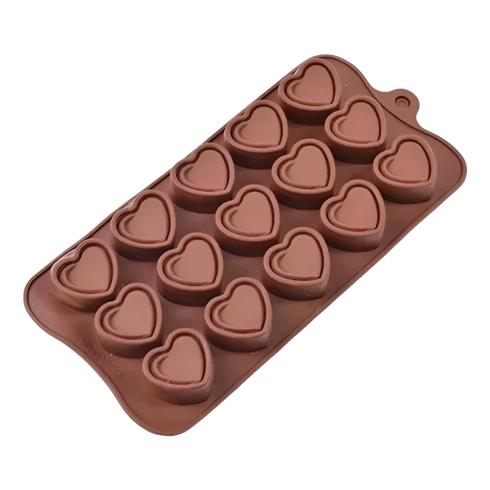 Molde de Silicona Choco Dulce Corazón 15 Cavidades