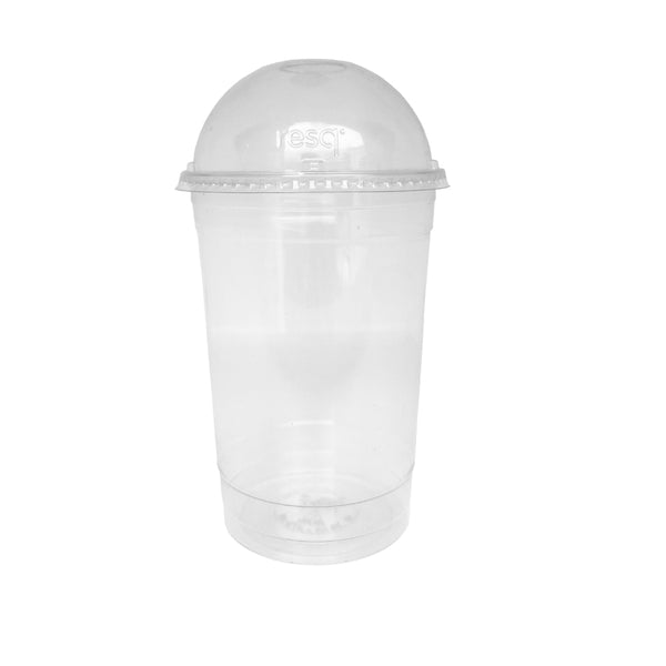 Vaso PET 16 Oz x 48 Unidades con Tapa Domo