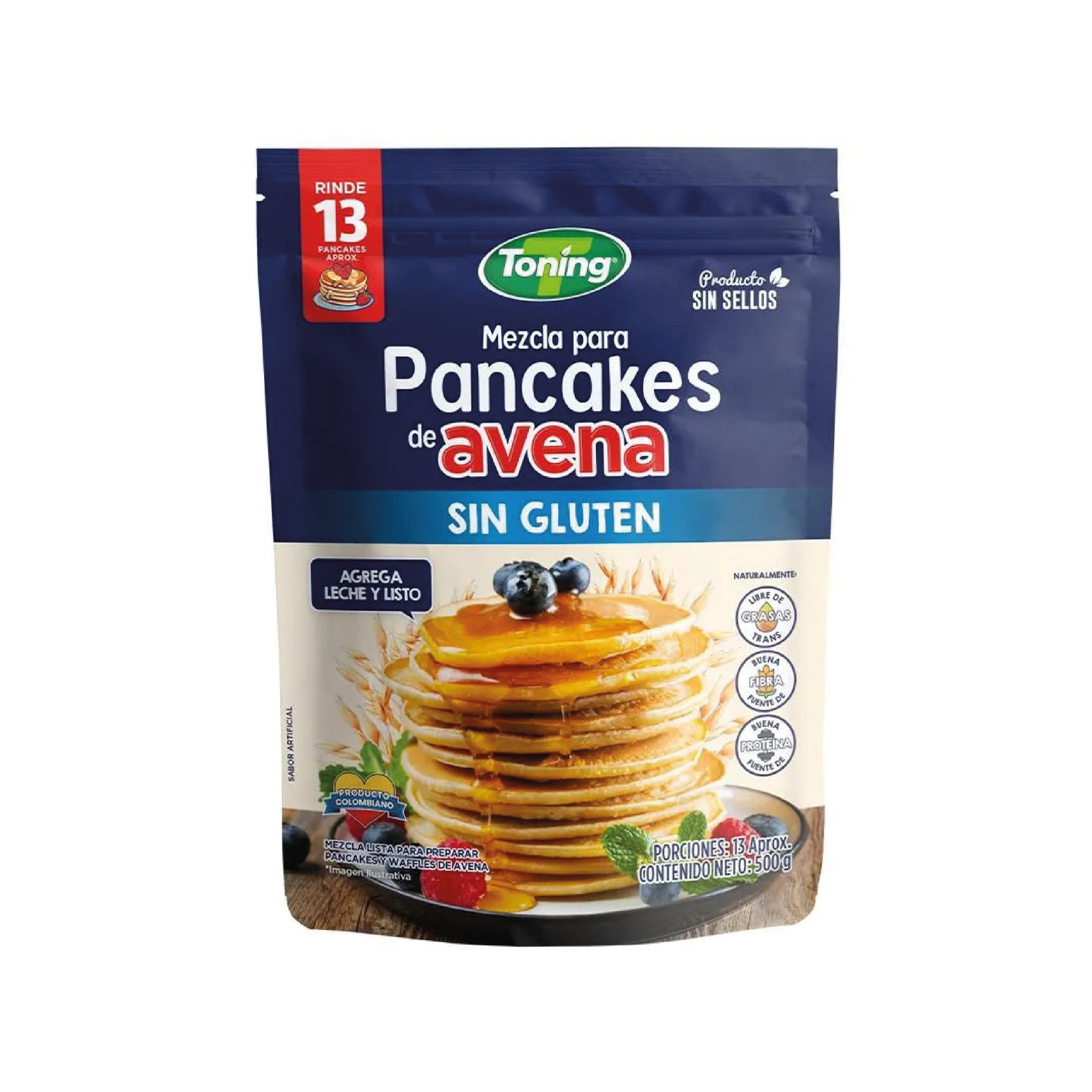 Pancakes de Avena Sin Gluten 500 gr. Toning