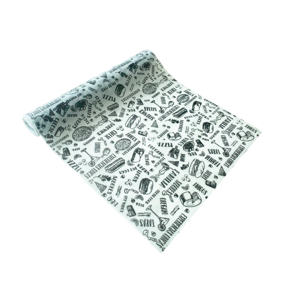 Papel Parafinado Figuras Negro 10 Metros
