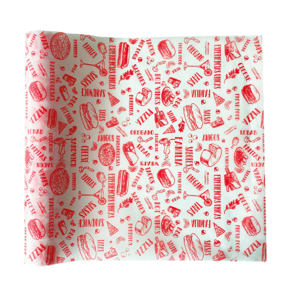 Papel Parafinado Figuras Rojo 50 Metros