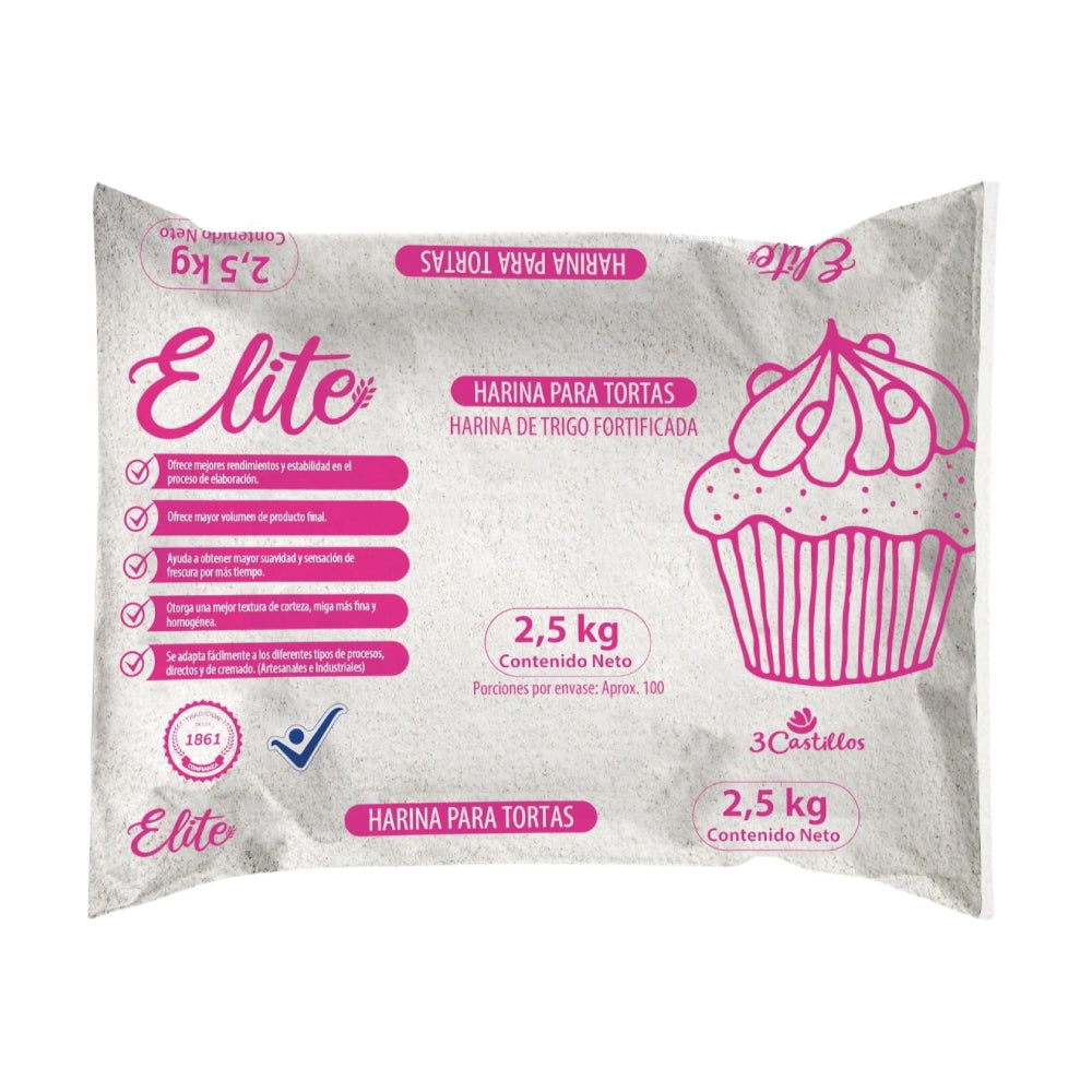 Harina de Trigo Elite Torta x 2.5 Kg 3 Castillos