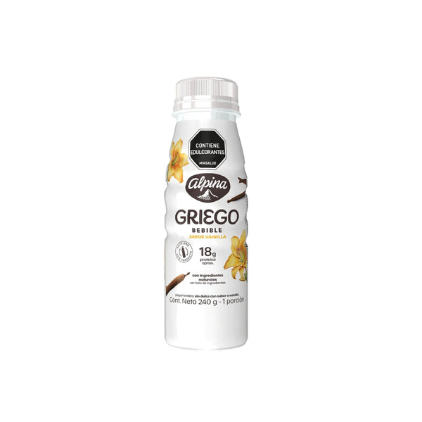 Yogurt Griego Bebible Sabor Vainilla 240 gr Alpina