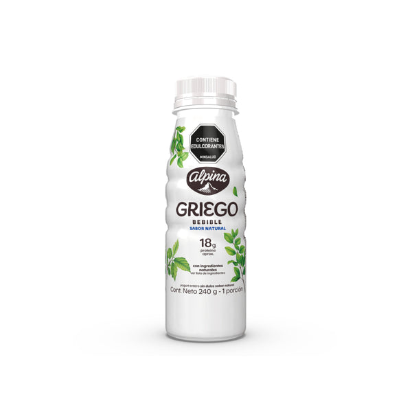 Yogurt Griego Bebible Sabor Natural 240 gr Alpina