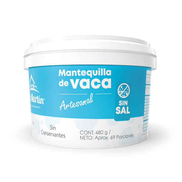 Mantequilla de vaca sin sal San Martín 480 gr.