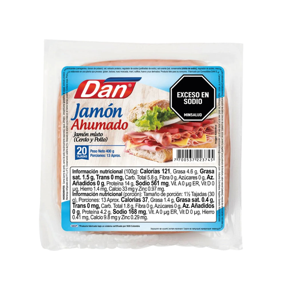 Jamón ahumado Dan 400 gr.