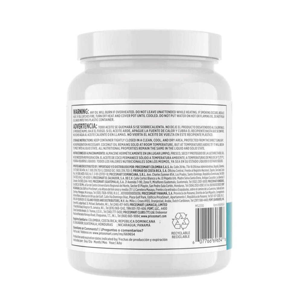 Aceite de Coco Orgánico Prensado en Frío Carrington Farms 1.6 Lt