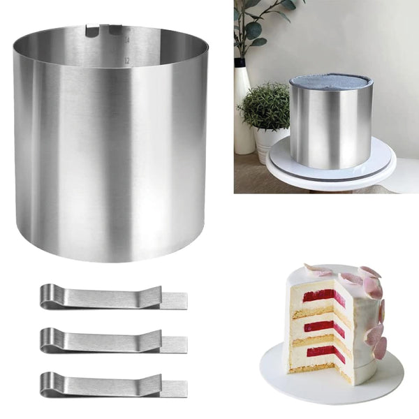 Aro Ajustable Para Tortas Acero Inoxidable 15 Cm Alto