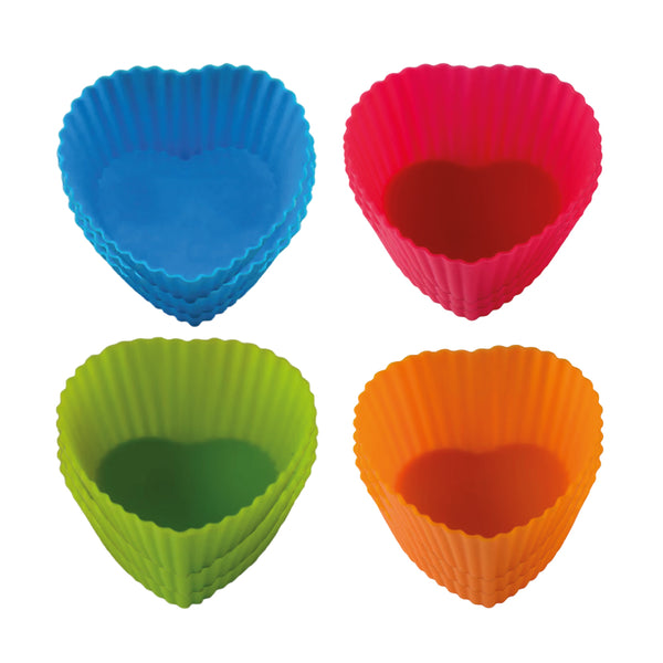 Set Moldes Silicona Corazón Individual 12 Unidades