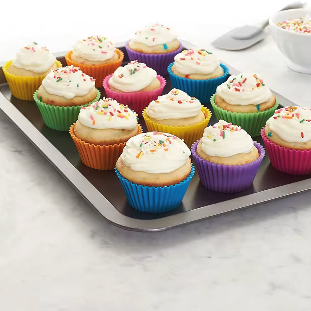 Set Moldes Silicona Cupcake Individual 12 Unidades