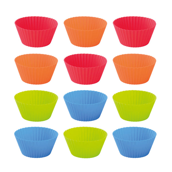 Set Moldes Silicona Cupcake Individual 12 Unidades