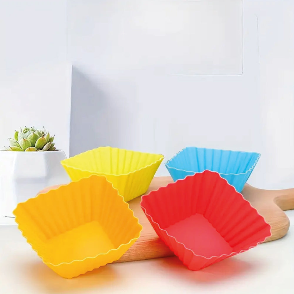 Set Moldes Silicona Cuadrado Individual 12 Unidades