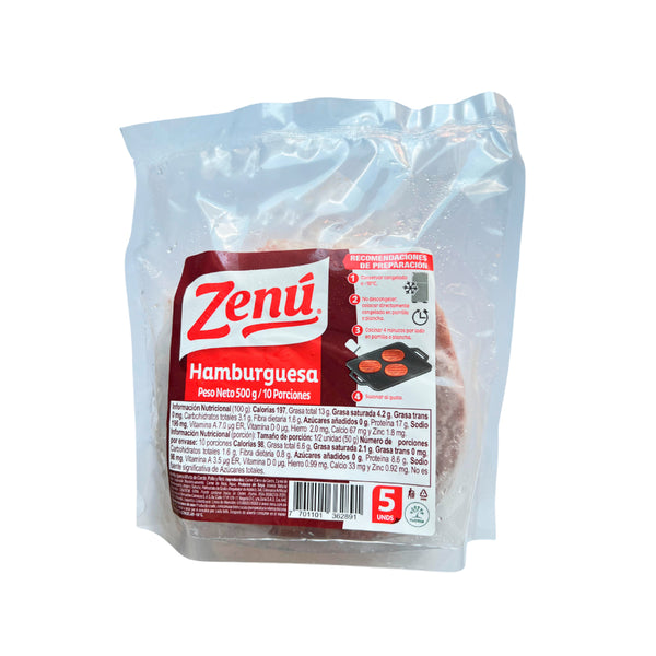 Hamburguesa Zenú 5 Unidades 500 Gr