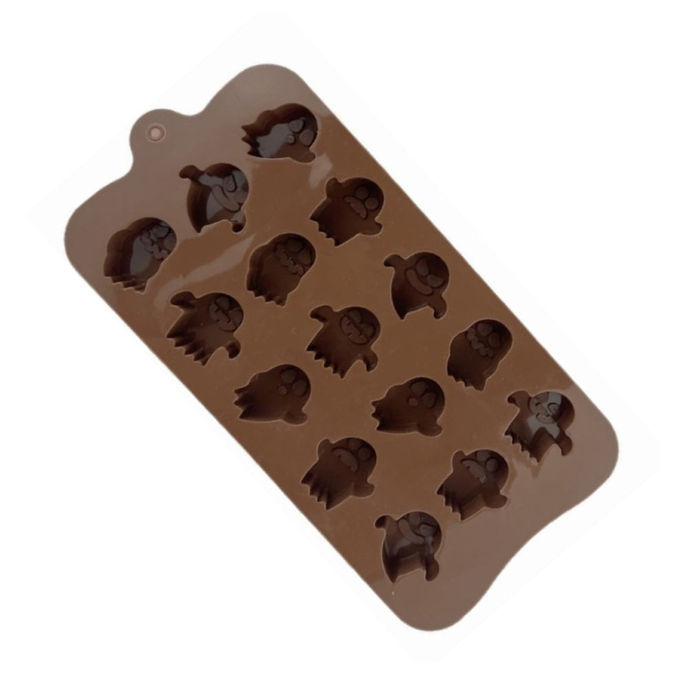Molde Silicona Choco Fantasmas 15 Cavidades