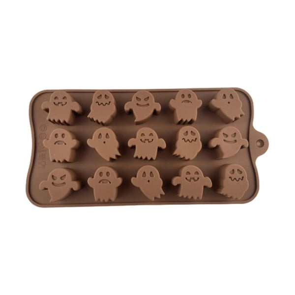 Molde Silicona Choco Fantasmas 15 Cavidades